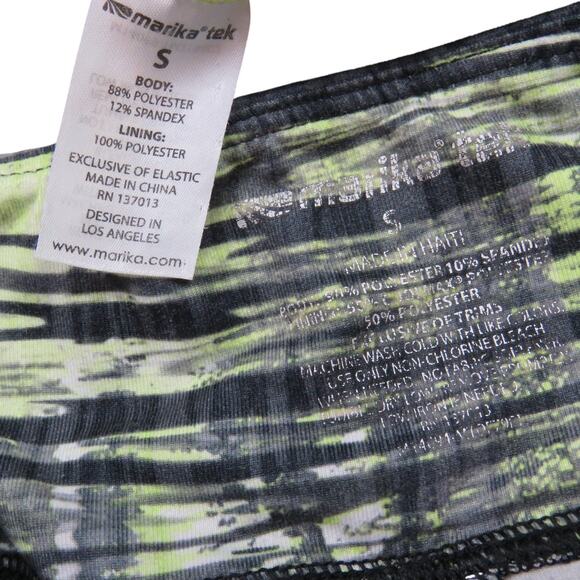 Marika Black & Green Activewear Set Sports Bra & Leggings Small - Picture 4 of 10